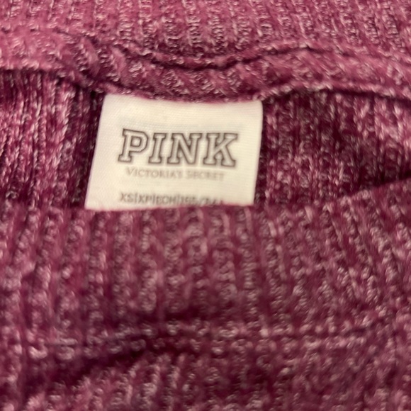 Victoria’s Secret Pink women’s top size XS Heathered Burgundy oversized - Picture 6 of 11